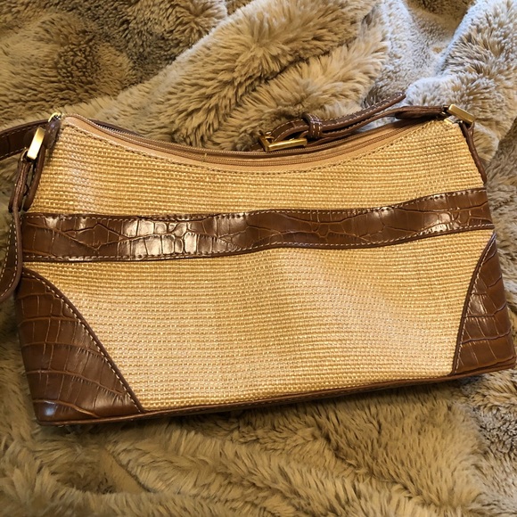 Etiene Aigner leather and straw purse - Picture 3 of 7
